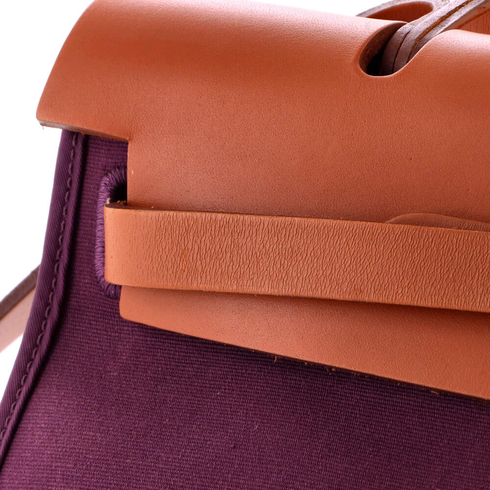 Hermes Herbag Zip Leather And Toile 31 #249618H24B - Picture 8 of 9